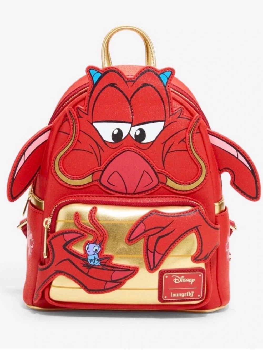 NWT Loungefly Disney Mulan Mushu Glitter Cosplay Mini Backpack